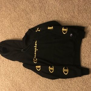 Black champion hoodie
